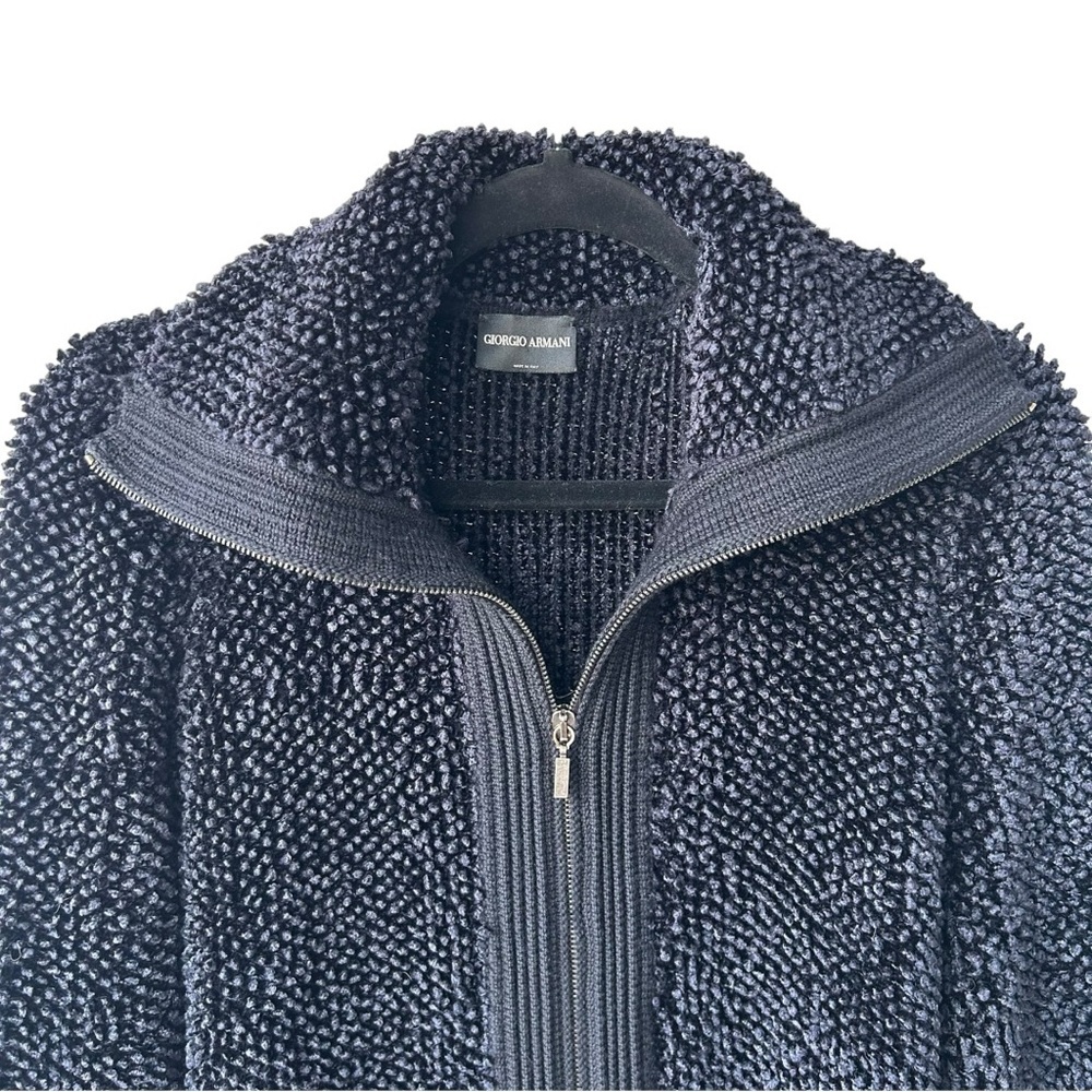 Giorgio Armani Black Textured Cardigan - Picture 2 of 7